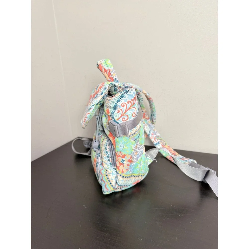 Vera Bradley Mini Backpack Floral Citrus Paisley Utility Drawstring Bag